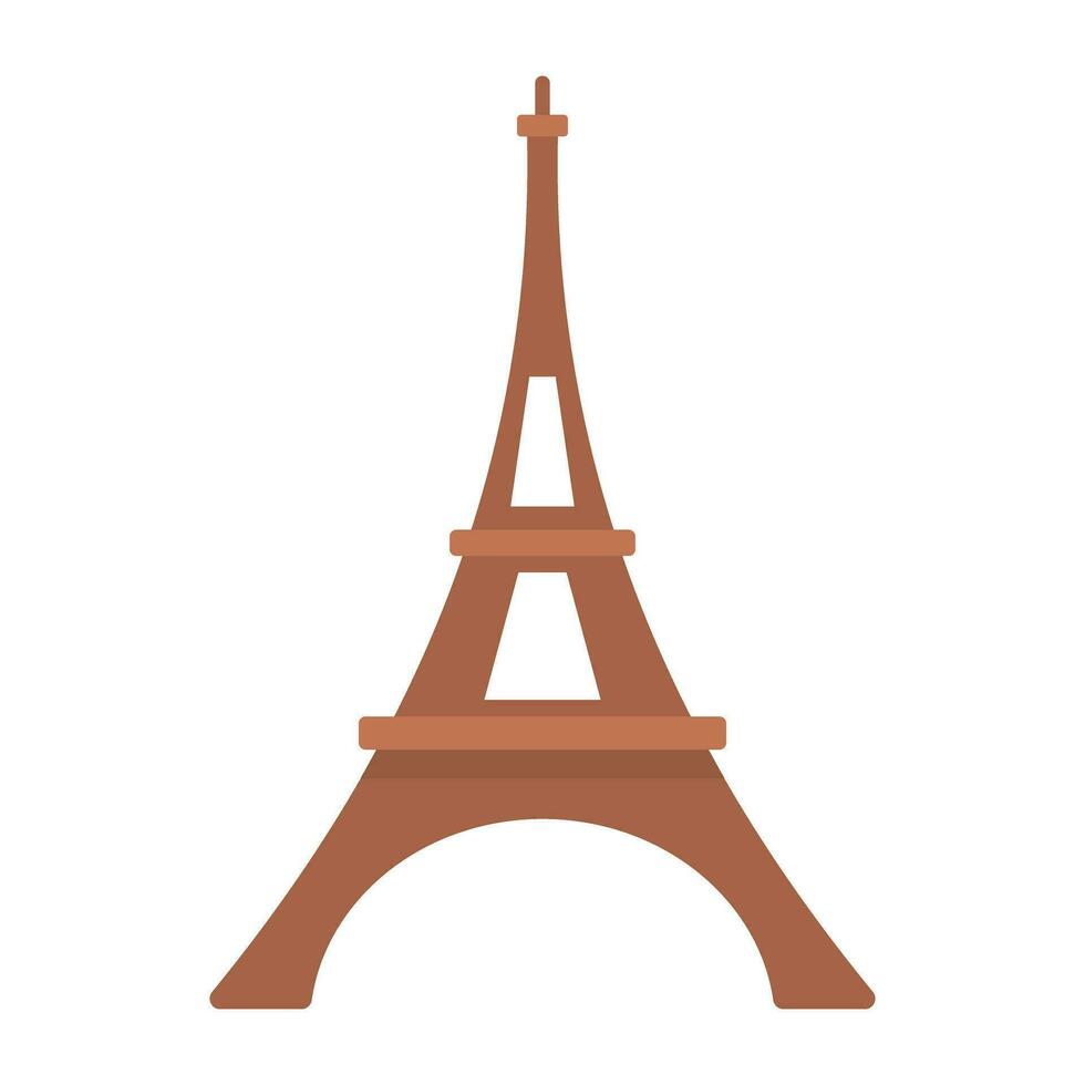 un pictórico representación de famoso eiffel torre de París en un icono vector