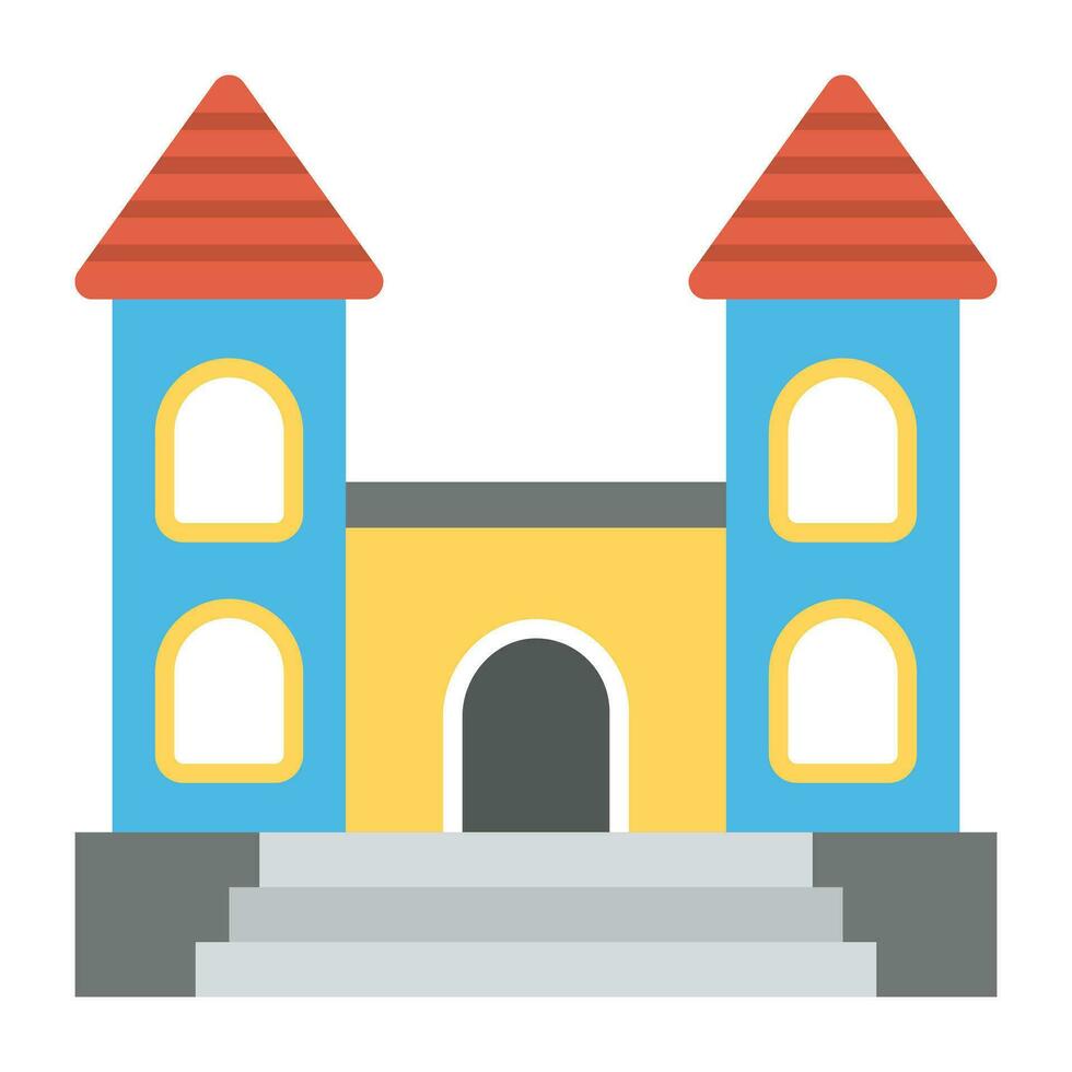 An ancient building with pillars symbolizing monument or landmark vector