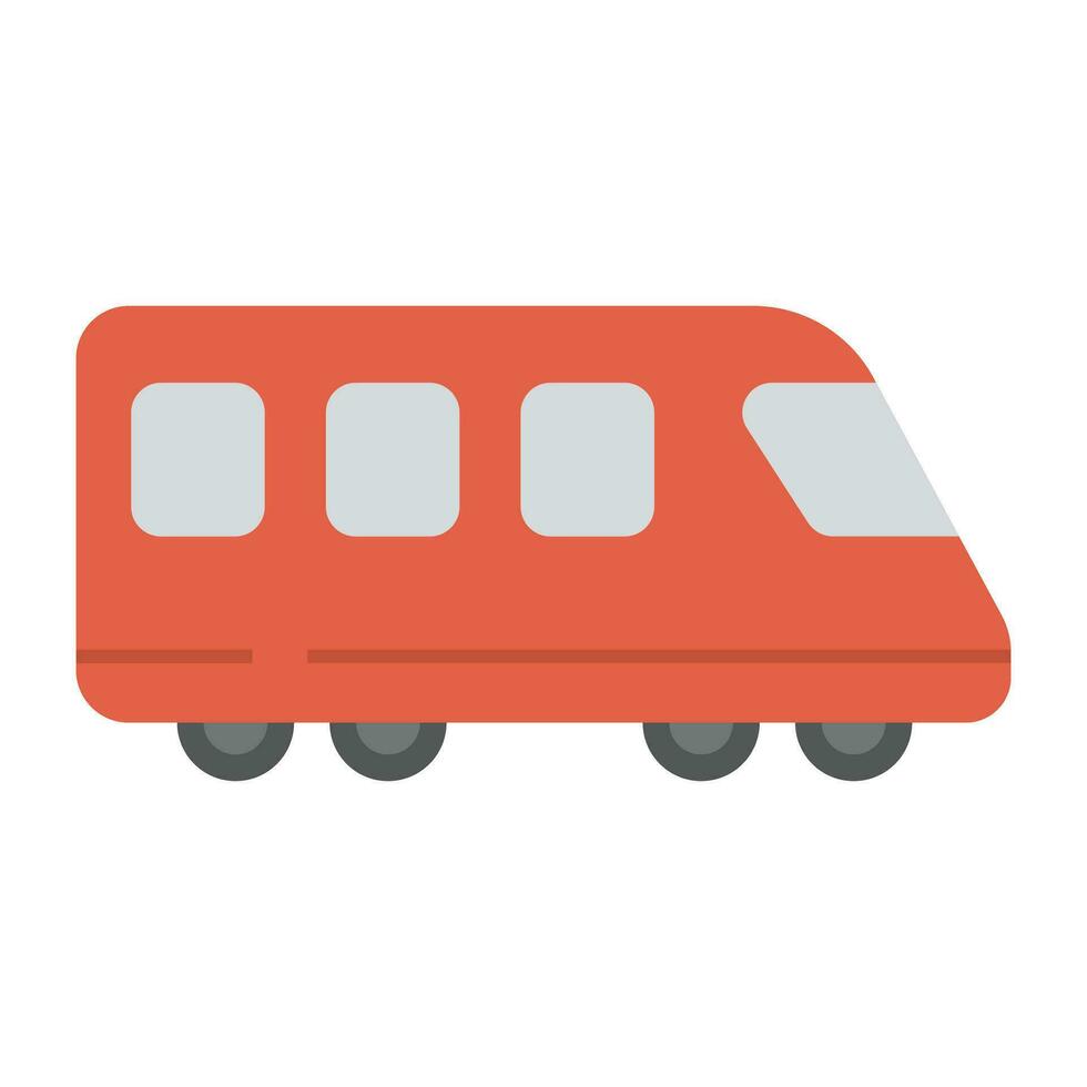 A railway vehicle for fastest transportation in cosmopolitan cities depicting bullet train vector