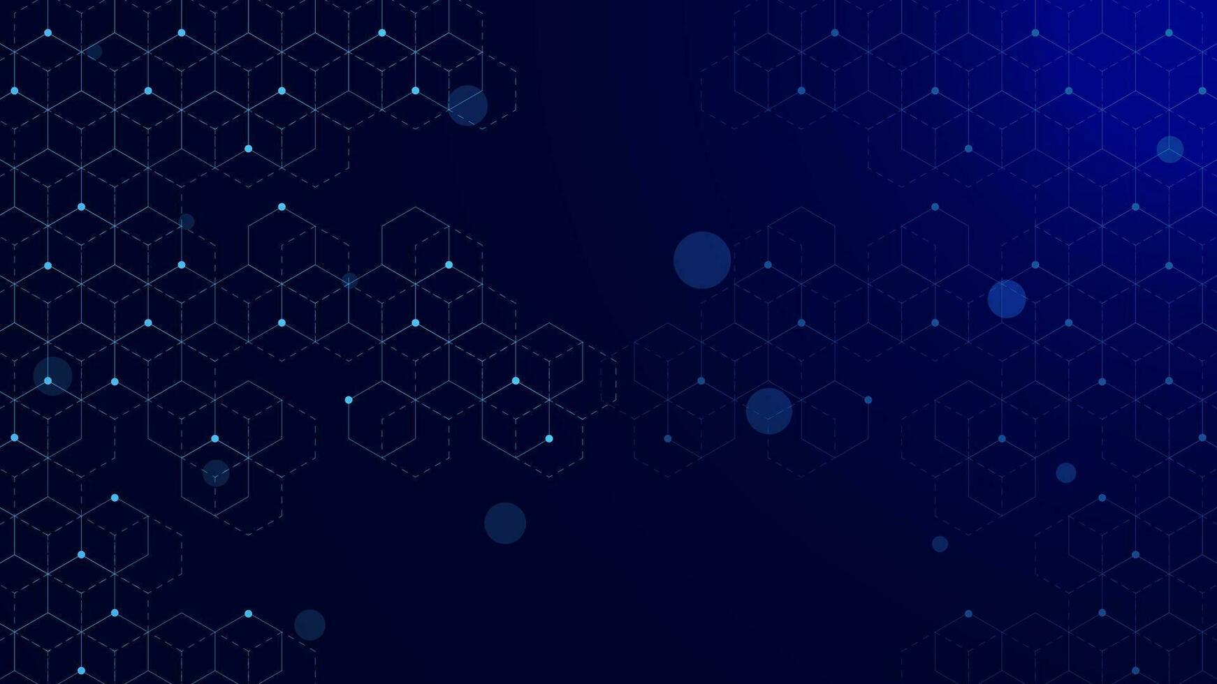 Abstract molecular structure concept with hexagon pattern. Big data visualization, network connection, global communication, science and technology background. Vector illustration.
