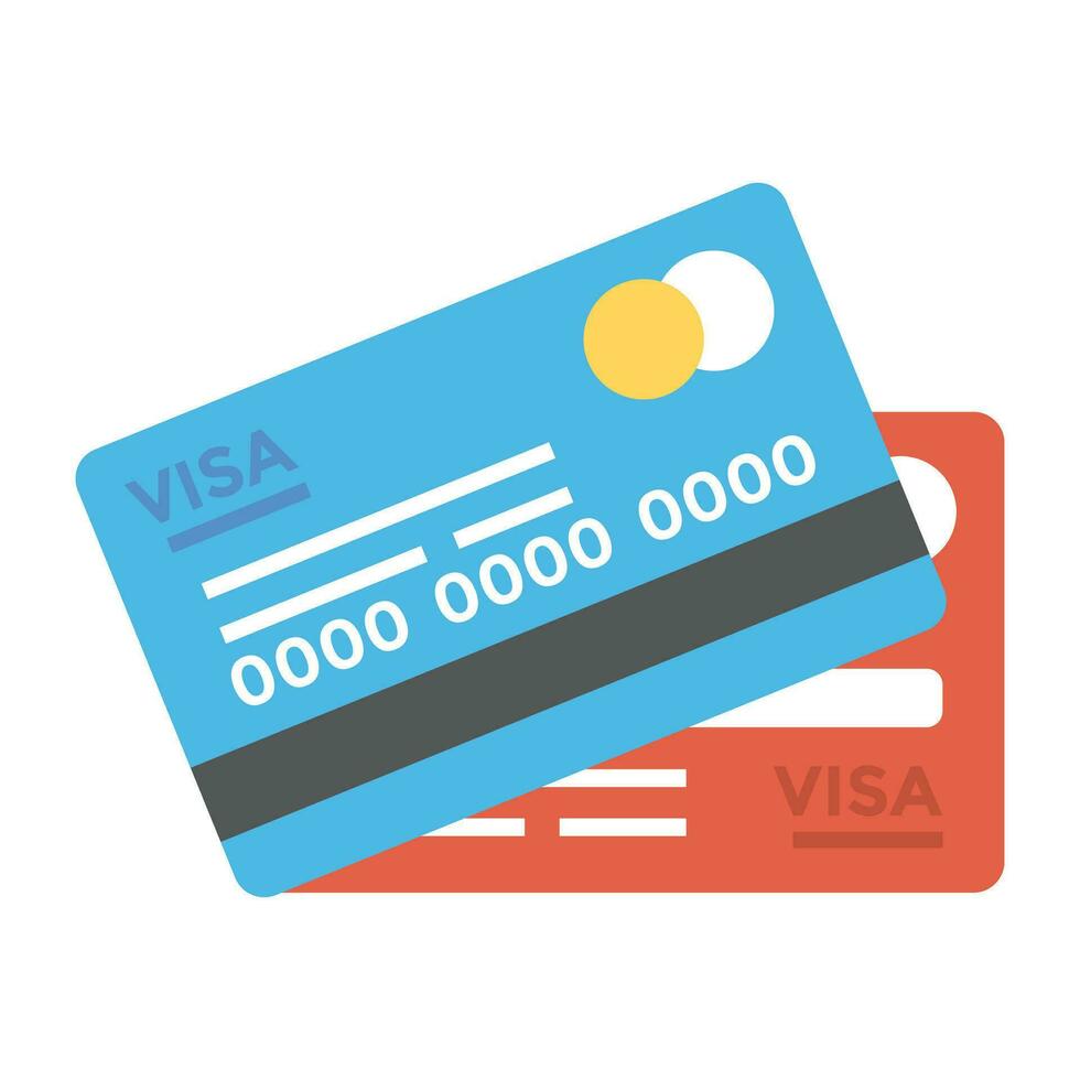 Front and back designs of credit card vector