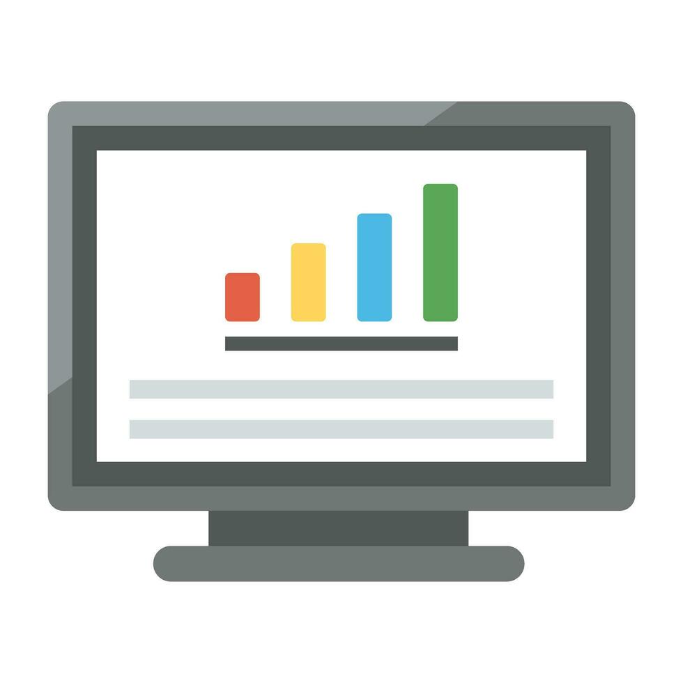 Business report graph symbol of analytical data, representing mobile ui design vector