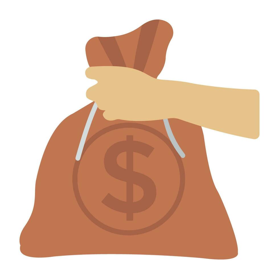 un saco de dinero símbolo de ahorros o inversión vector
