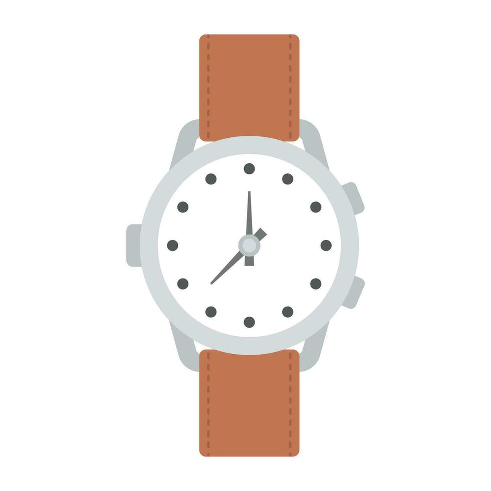 A flat design of watch, punctuality concept vector