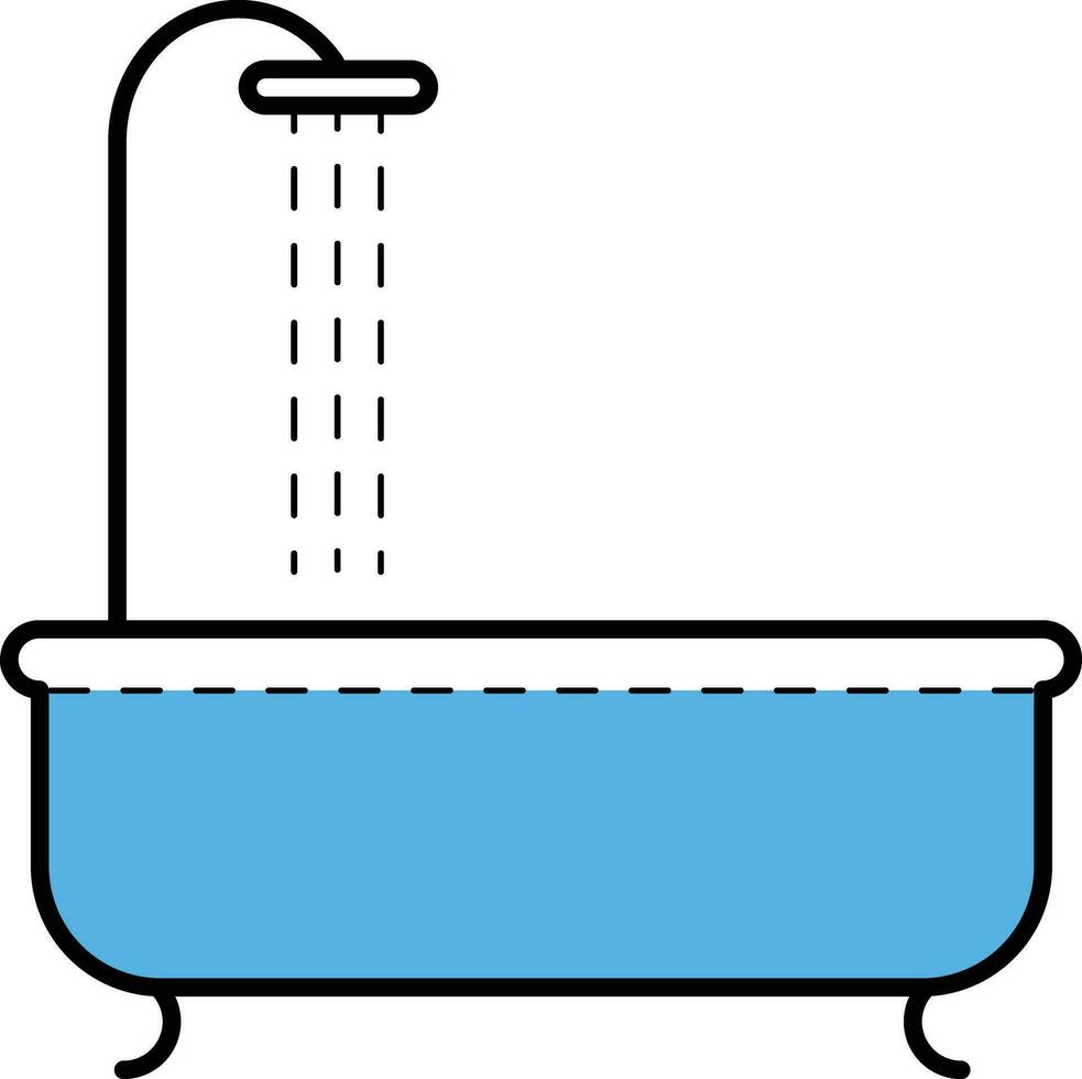 Tub flat vector icon