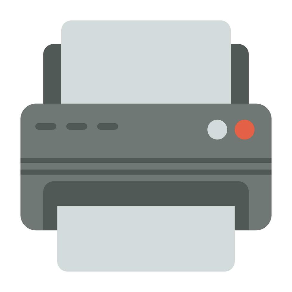 un impresora o un fax máquina plano icono vector