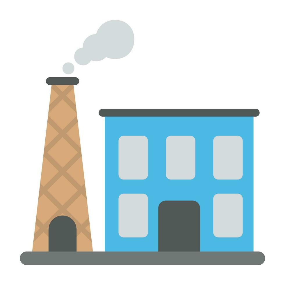 Building with chimney, an industrial site or factory vector