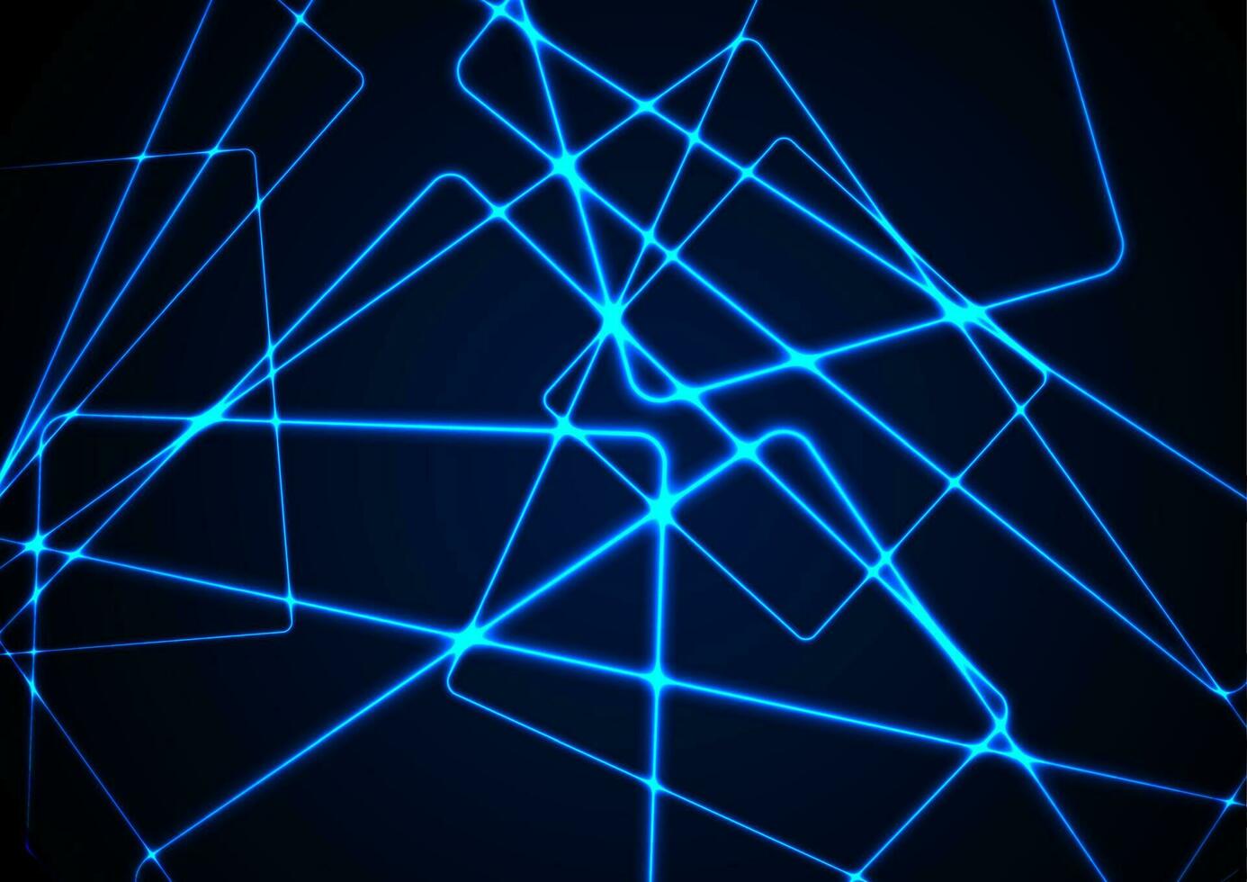 Blue glowing neon lines abstract futuristic background vector