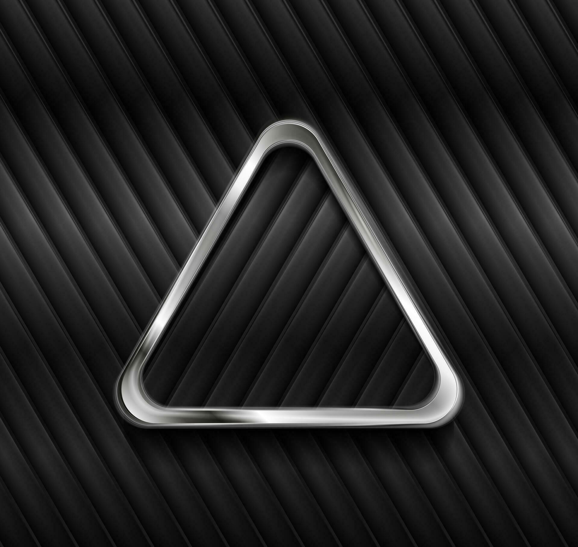 Metallic triangle and black glossy stripes abstract background 27194598 ...