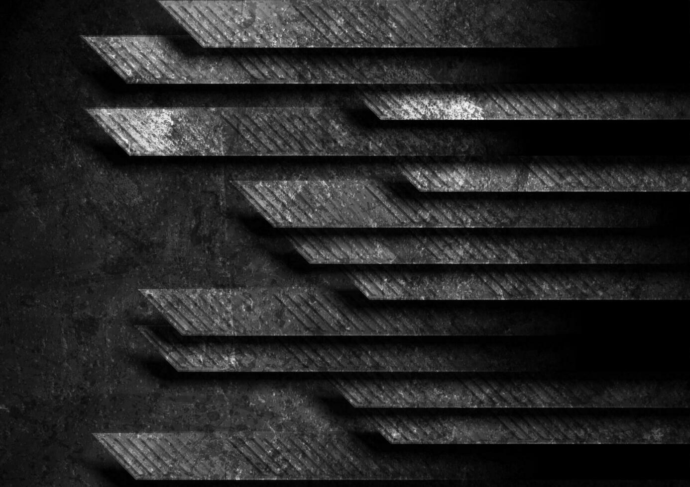 Black abstract tech geometric background vector