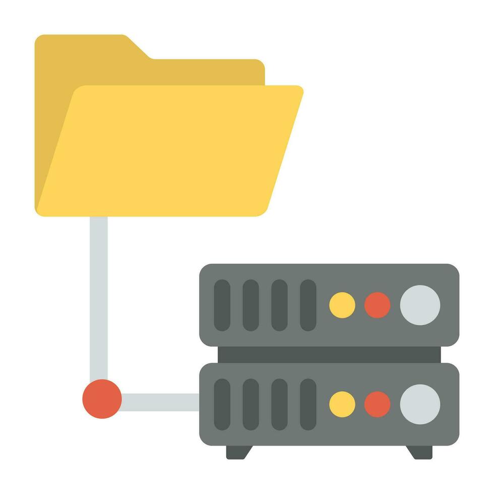 A graphic image of seat of organized data, network server vector