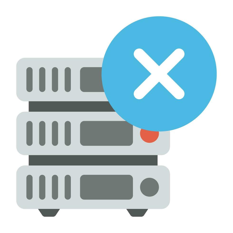 A graphic image of seat of organized data, network server vector