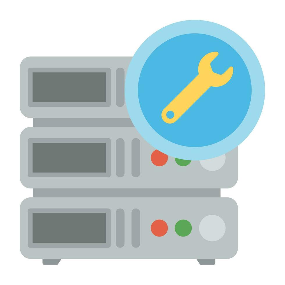 A graphic image of seat of organized data, network server vector