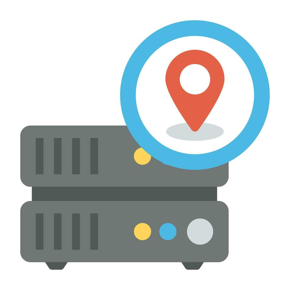 A graphic image of seat of organized data, network server vector