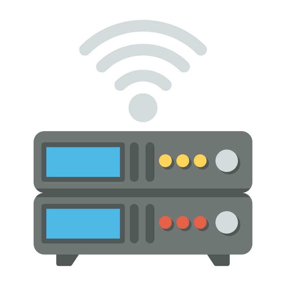 A graphic image of seat of organized data, network server vector