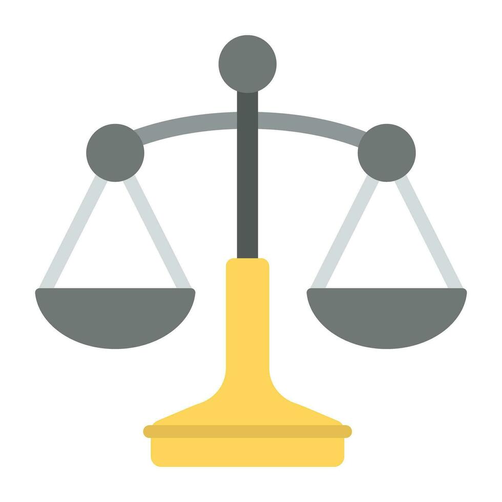 A balance with both scales on same level symbolising equality concept 27194799 Vector Art at