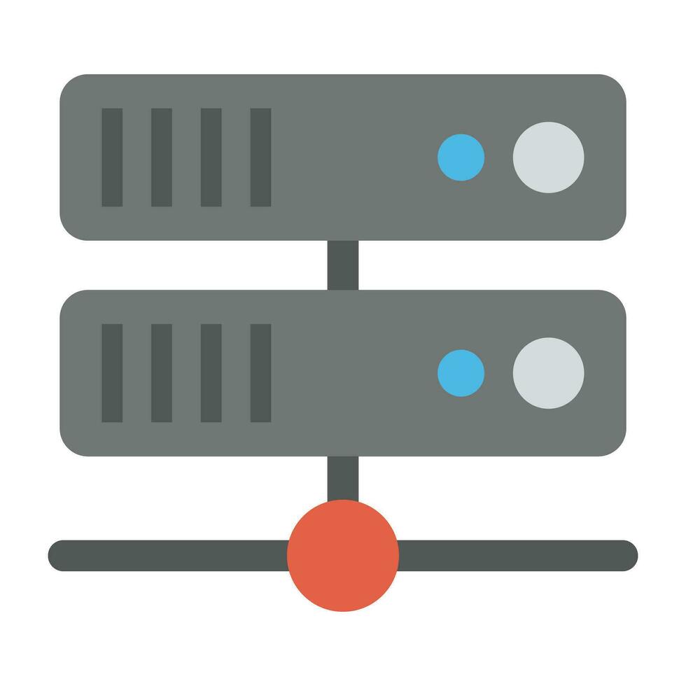 A graphic image of seat of organized data, network server vector