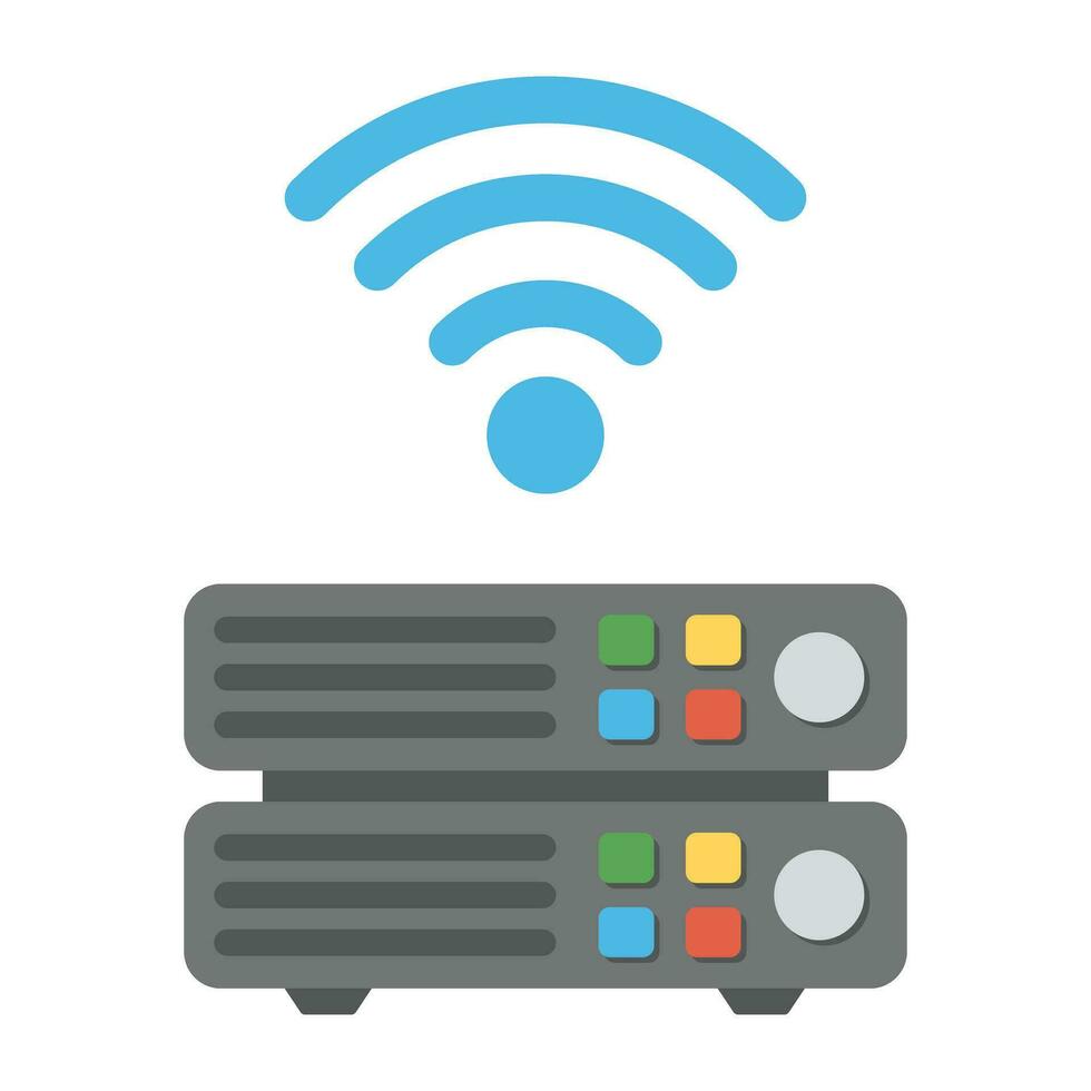 A graphic image of seat of organized data, network server vector