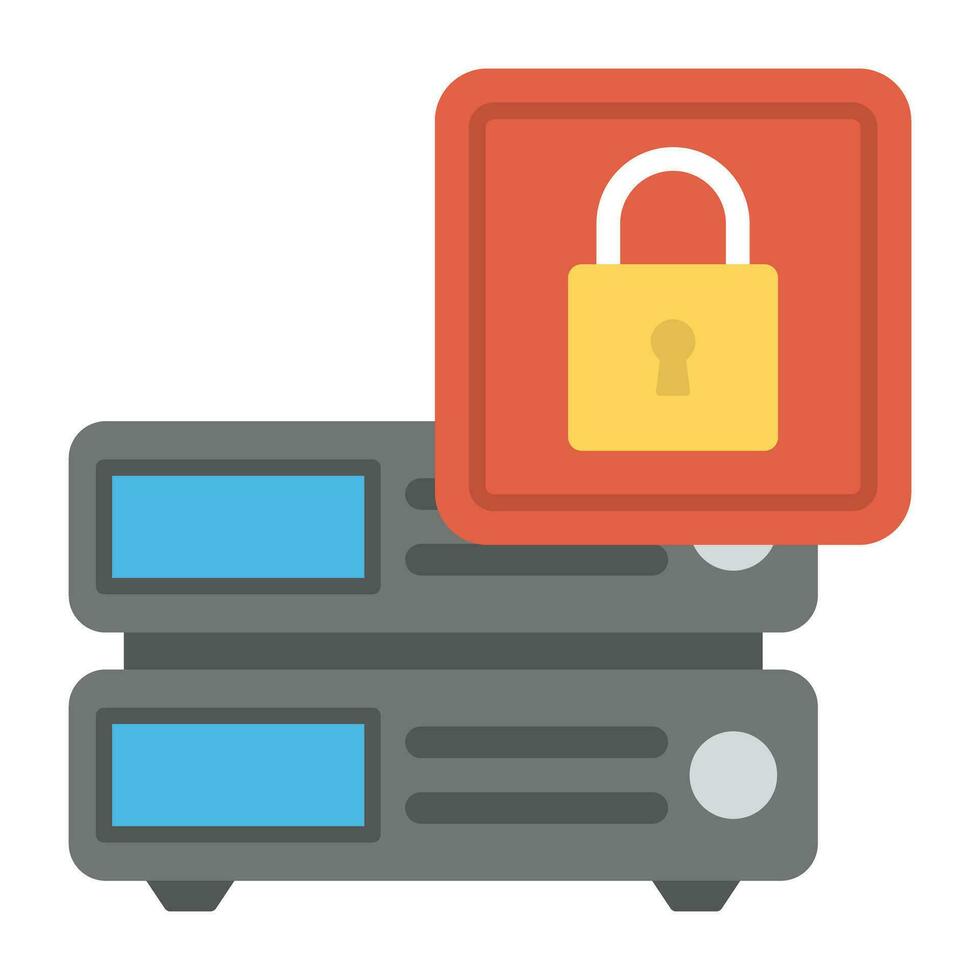 A graphic image of seat of organized data, network server vector