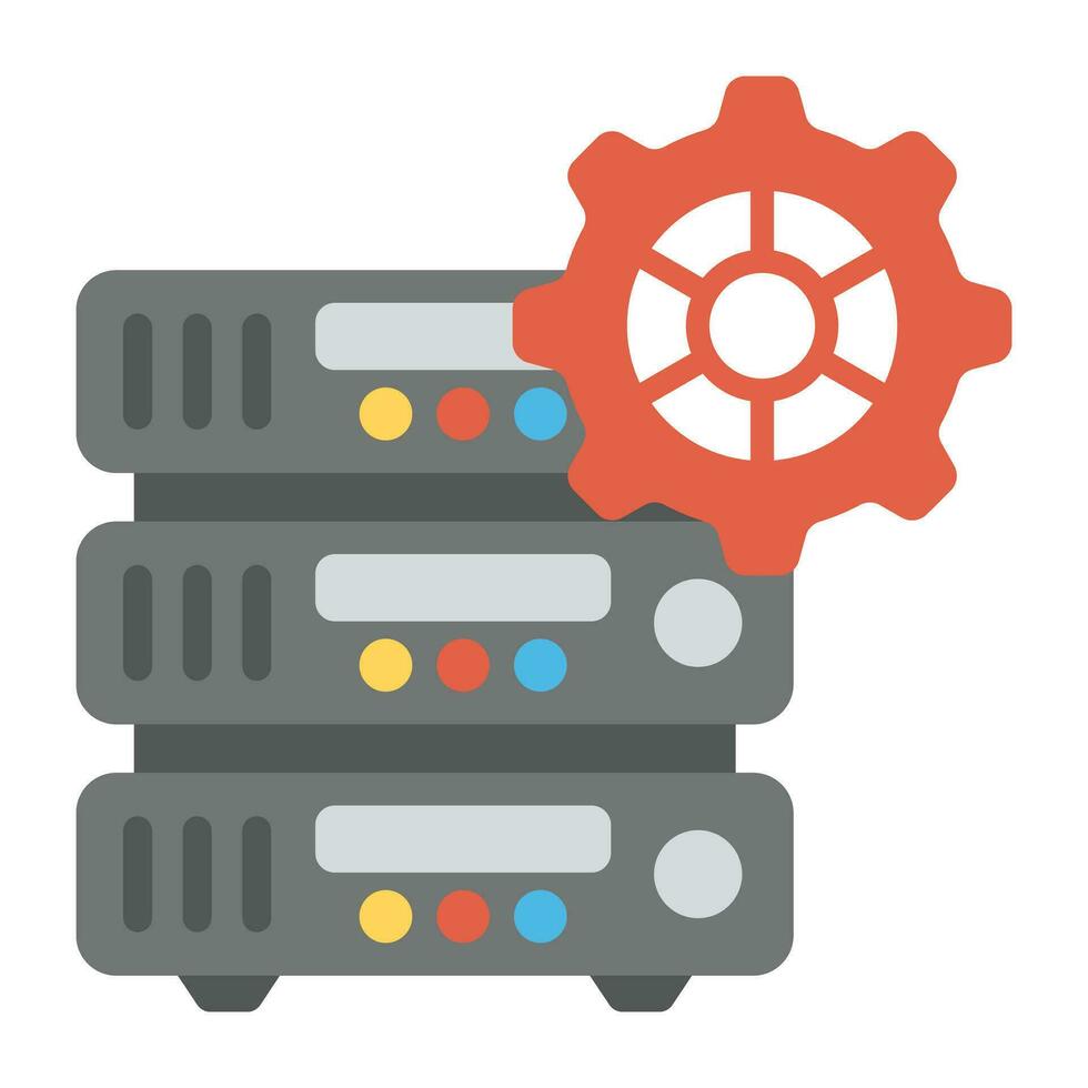 un gráfico imagen de asiento de organizado datos, red servidor vector