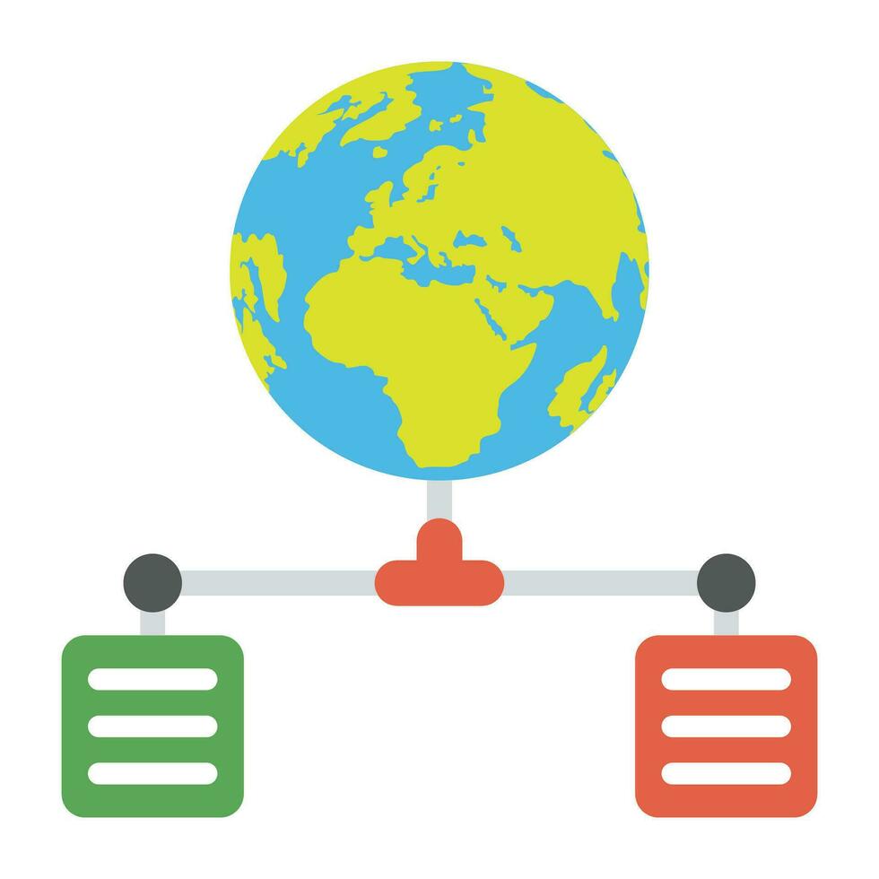 un gráfico imagen de asiento de organizado datos, red servidor vector