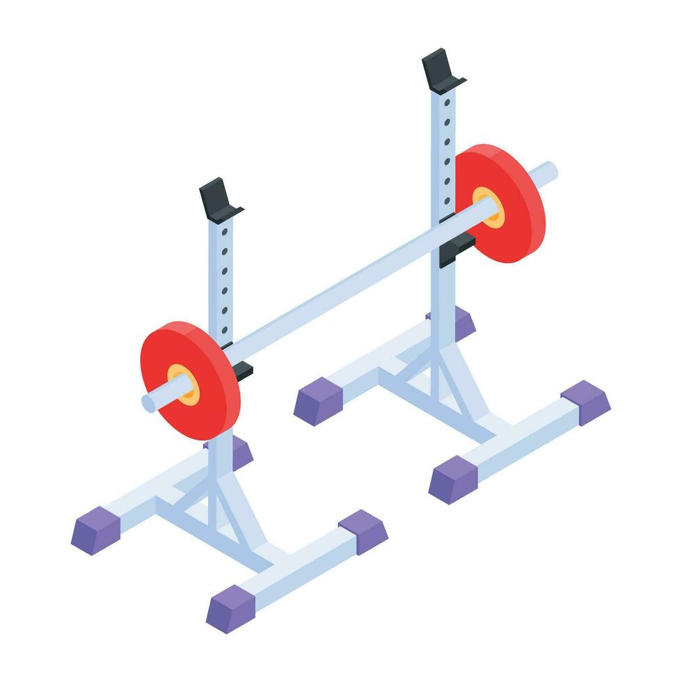 Trendy Set of Gym Isometric Icons vector