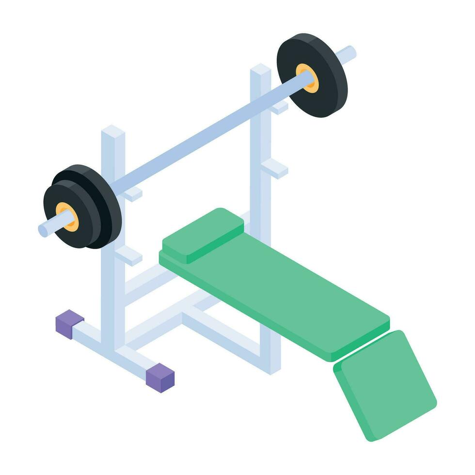 Trendy Set of Gym Isometric Icons vector
