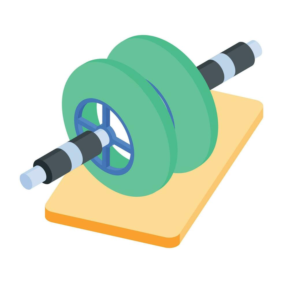 Trendy Set of Gym Isometric Icons vector