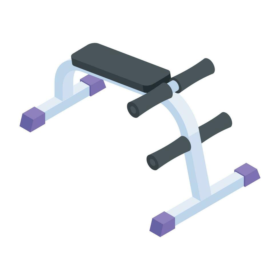 Trendy Set of Gym Isometric Icons vector