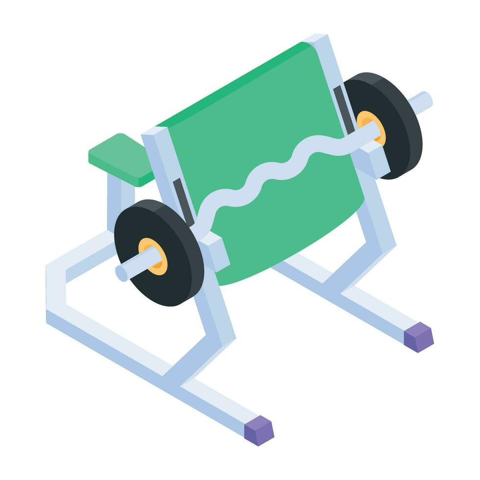 Trendy Set of Gym Isometric Icons vector