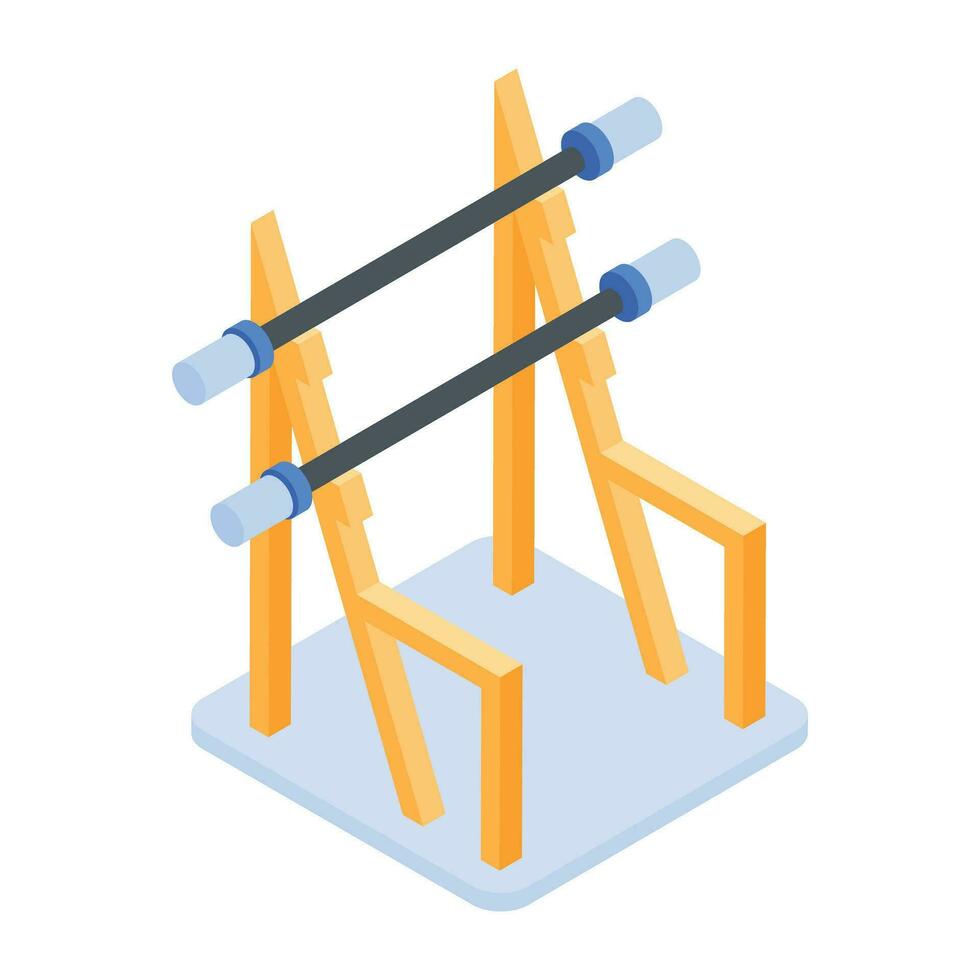 Trendy Set of Gym Isometric Icons vector