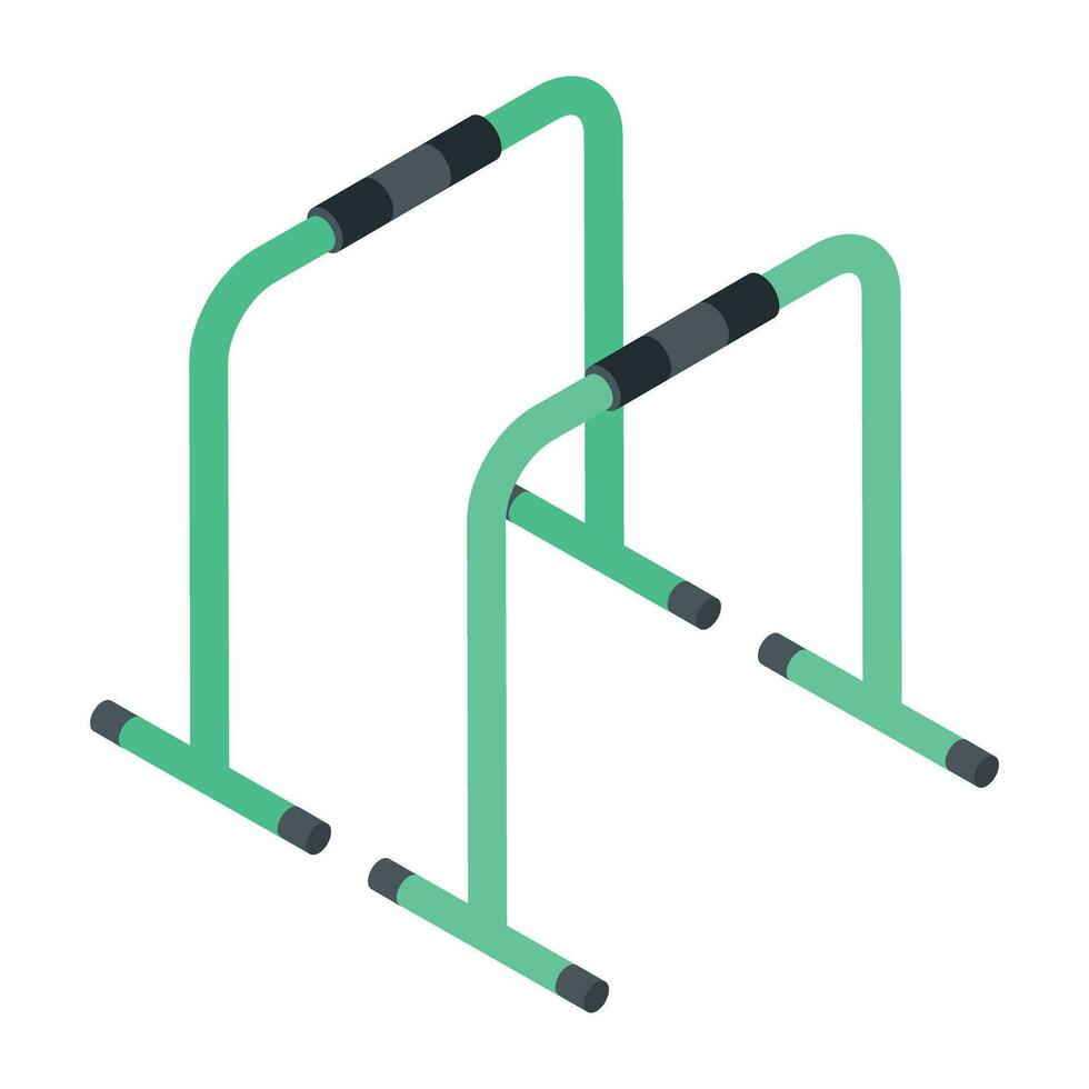 Trendy Set of Gym Isometric Icons vector