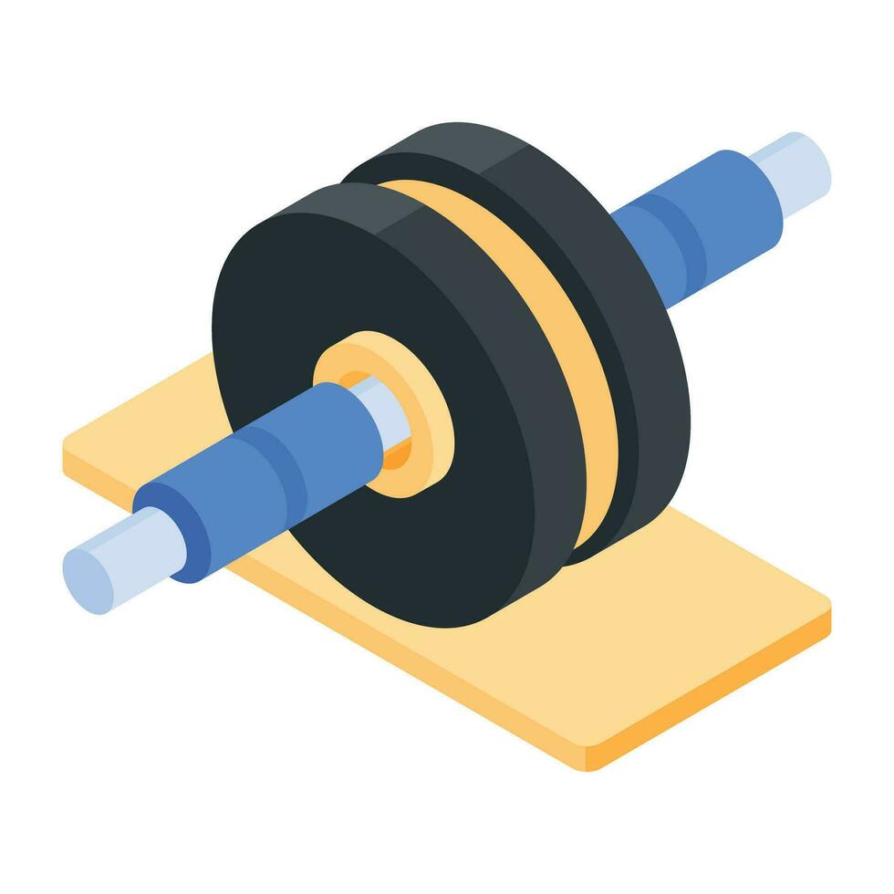 Trendy Set of Gym Isometric Icons vector