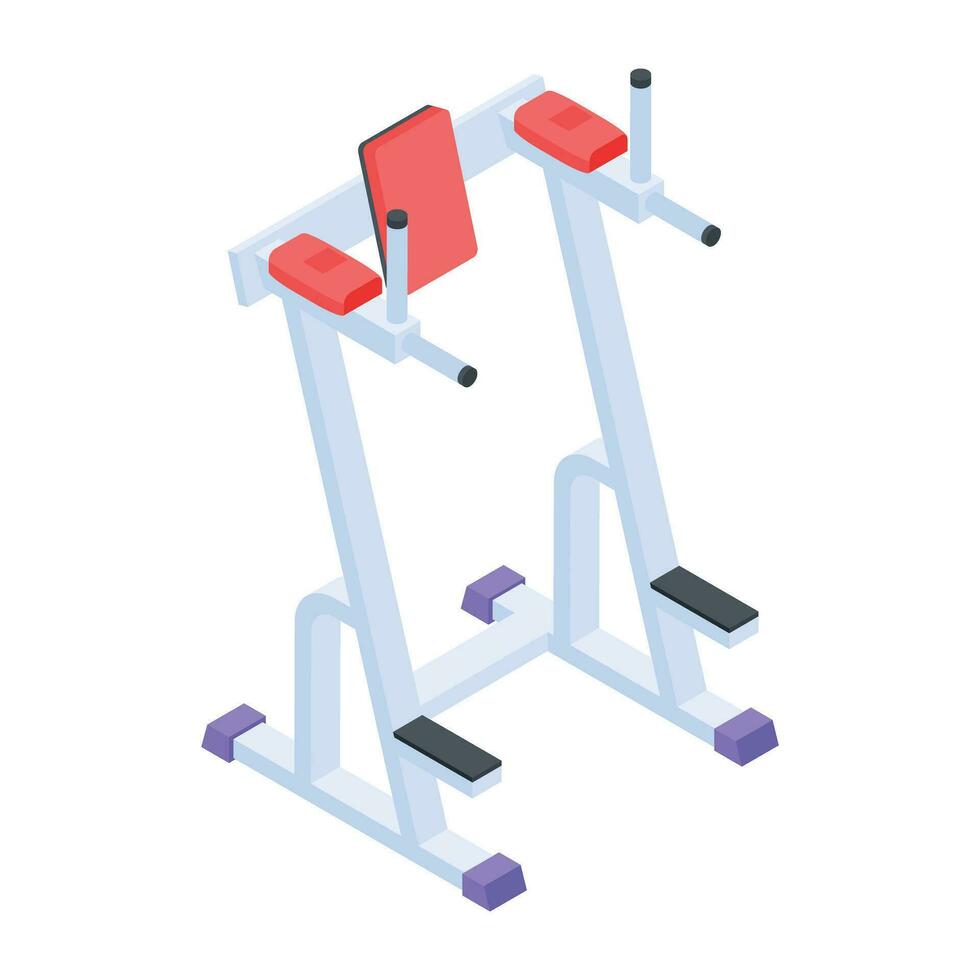 Trendy Set of Gym Isometric Icons vector