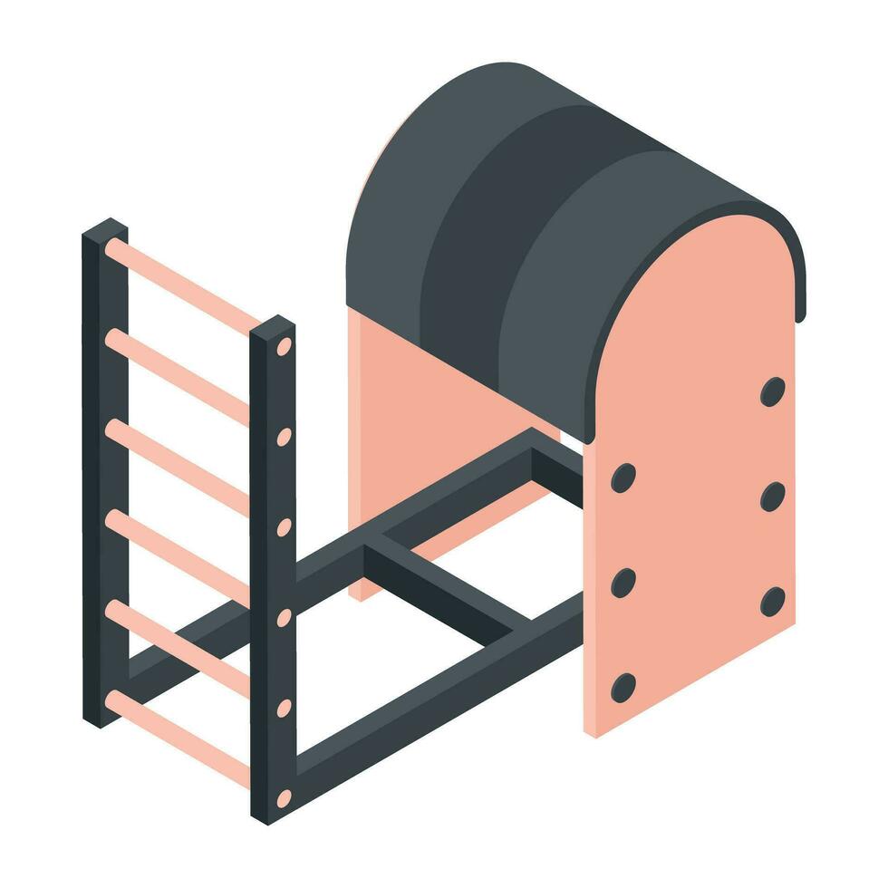 Trendy Set of Gym Isometric Icons vector