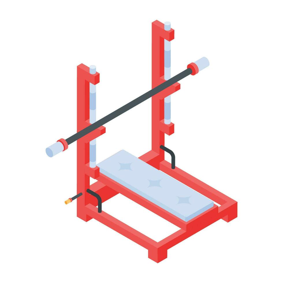 Trendy Set of Gym Isometric Icons vector