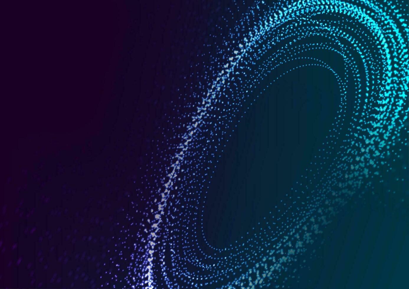 Neon flowing futuristic particles abstract background vector