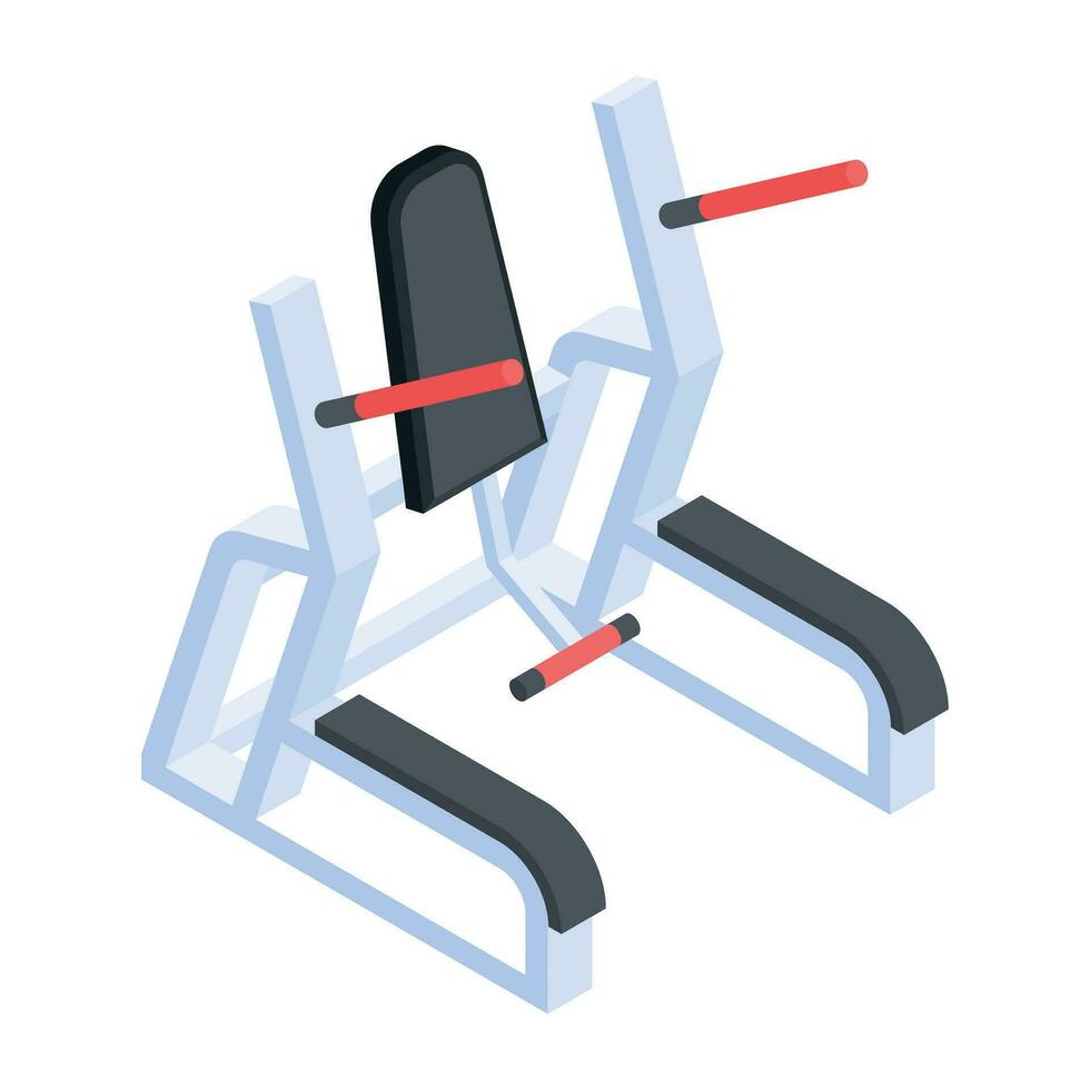 Trendy Set of Gym Isometric Icons vector