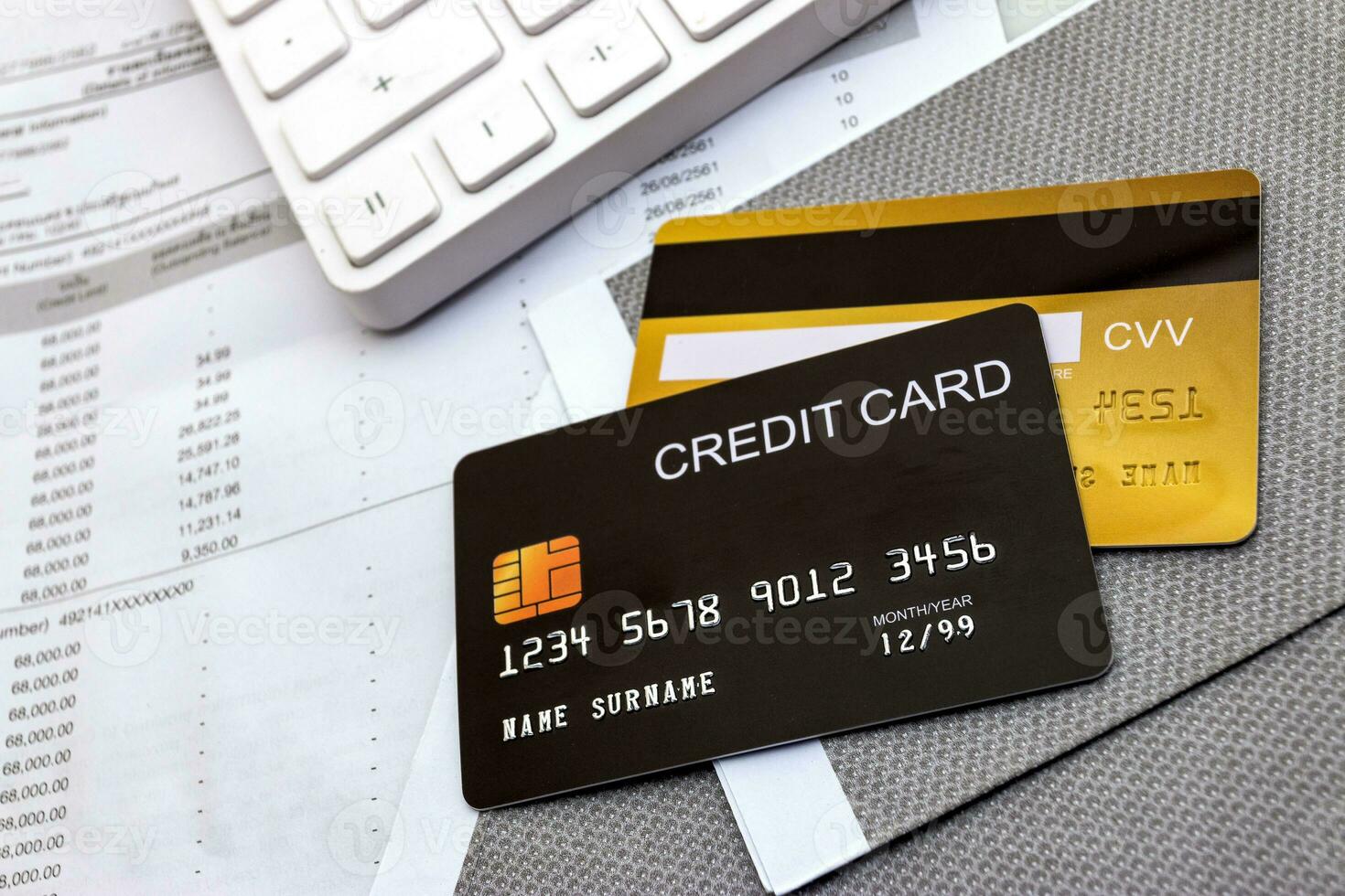 Concept of finance, banking and credit cards, for use in financial matters. photo