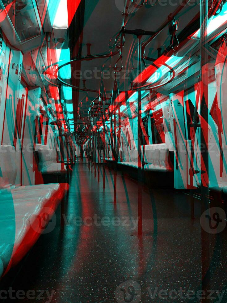 Abstract RGB glitch background, Color double exposure. photo
