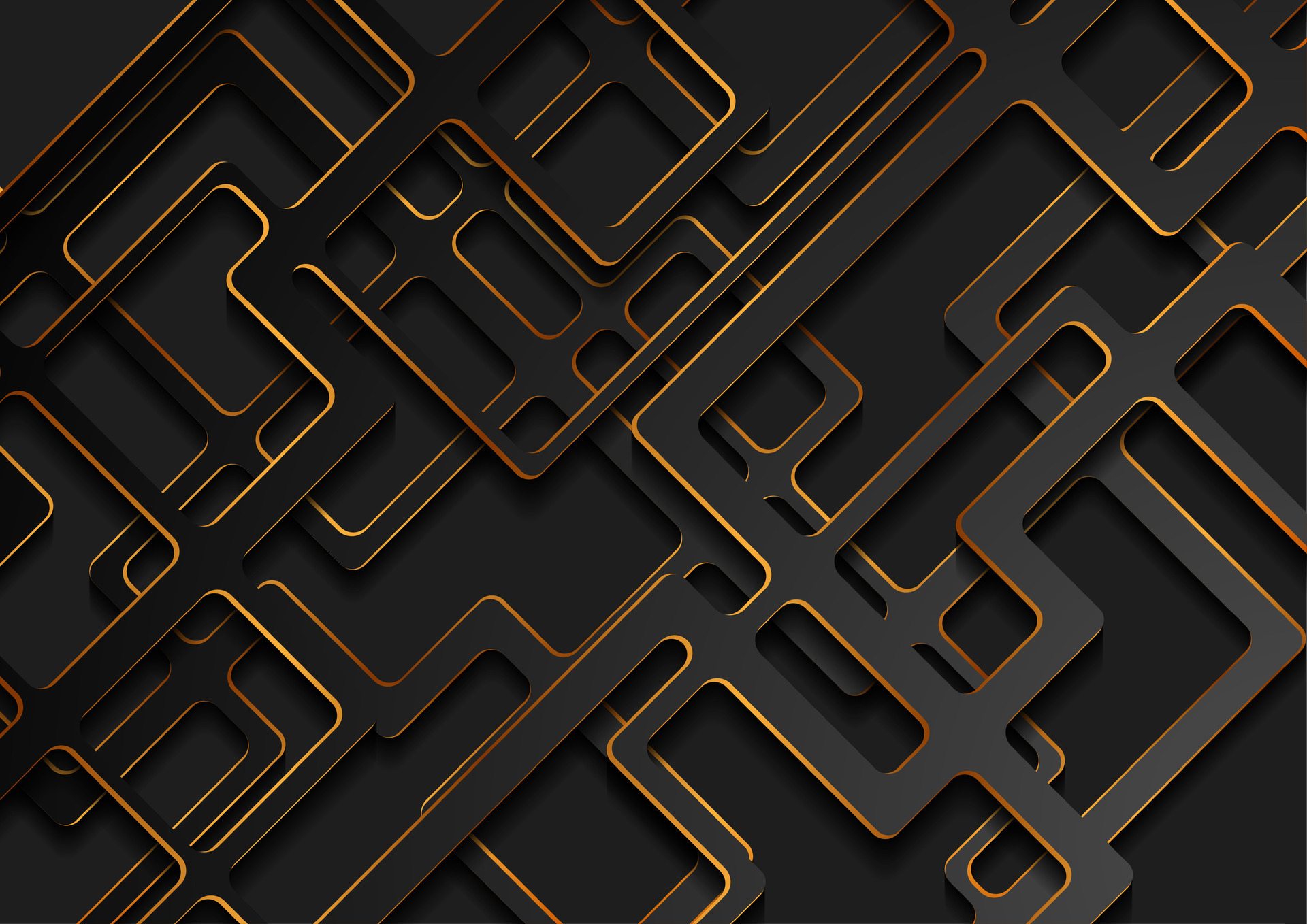 Black geometric background with abstract golden lines 27195166 Vector