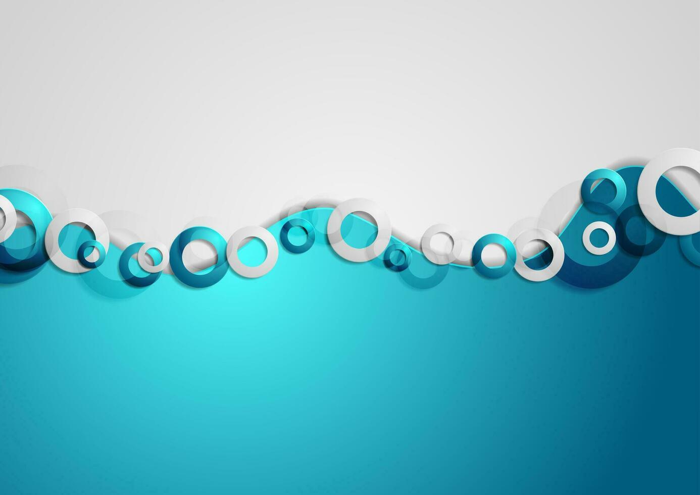 Blue and grey abstract wavy corporate background vector