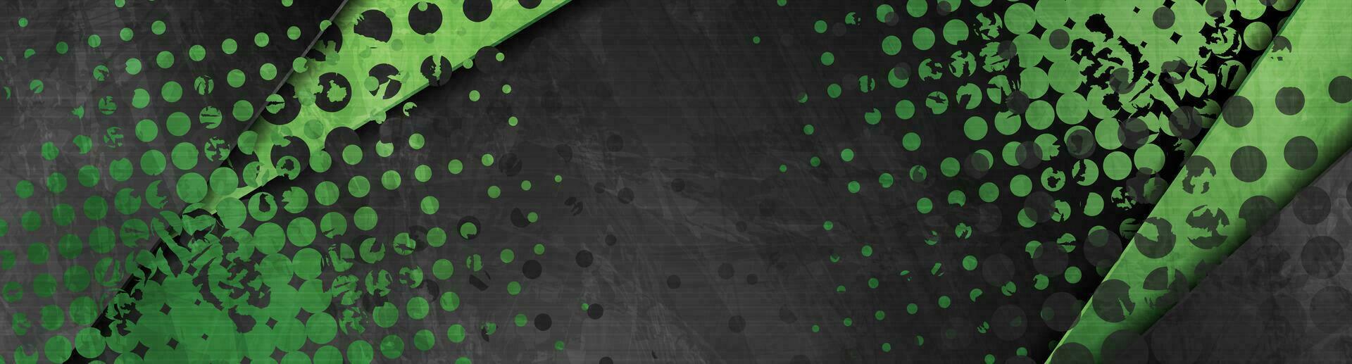 Green and black contrast corporate abstract background vector