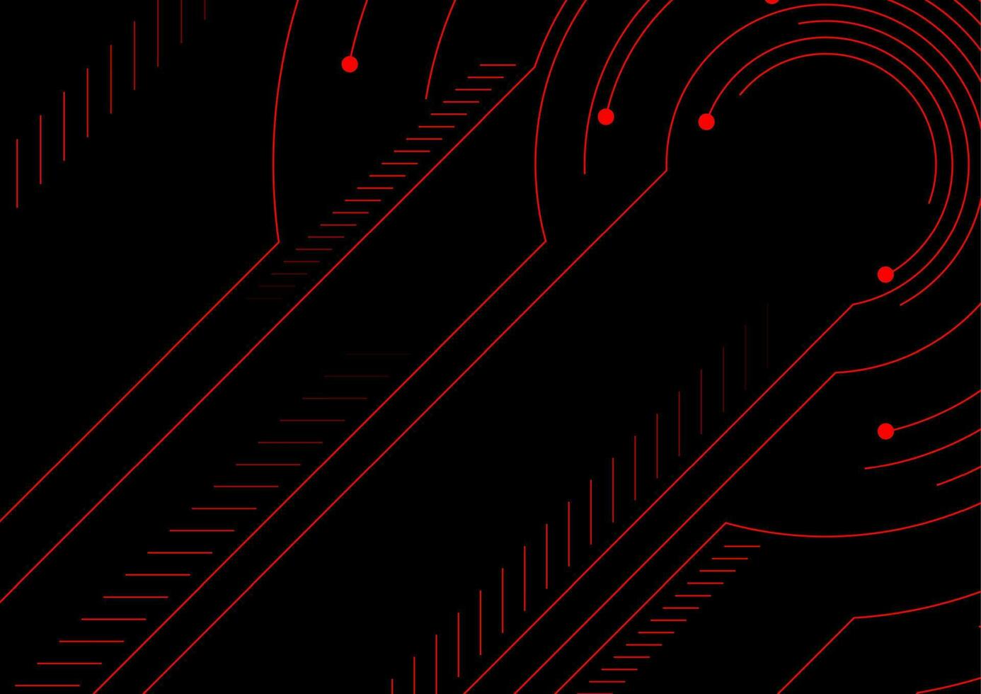 Red black technology futuristic minimal background vector