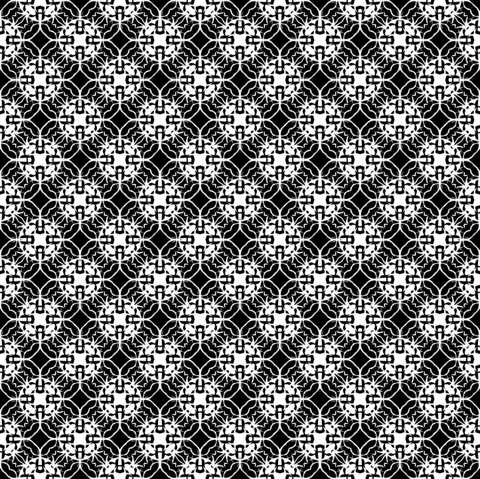 Black and white seamless pattern texture. Greyscale ornamental graphic design. Mosaic ornaments. Pattern template. vector