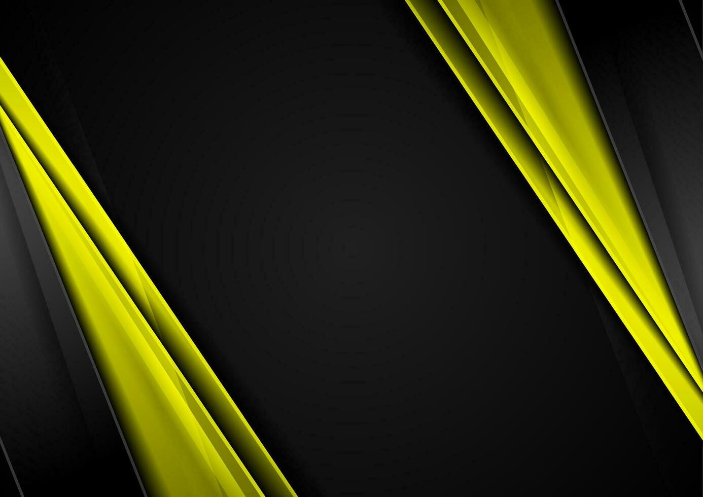High contrast yellow black abstract tech corporate background vector