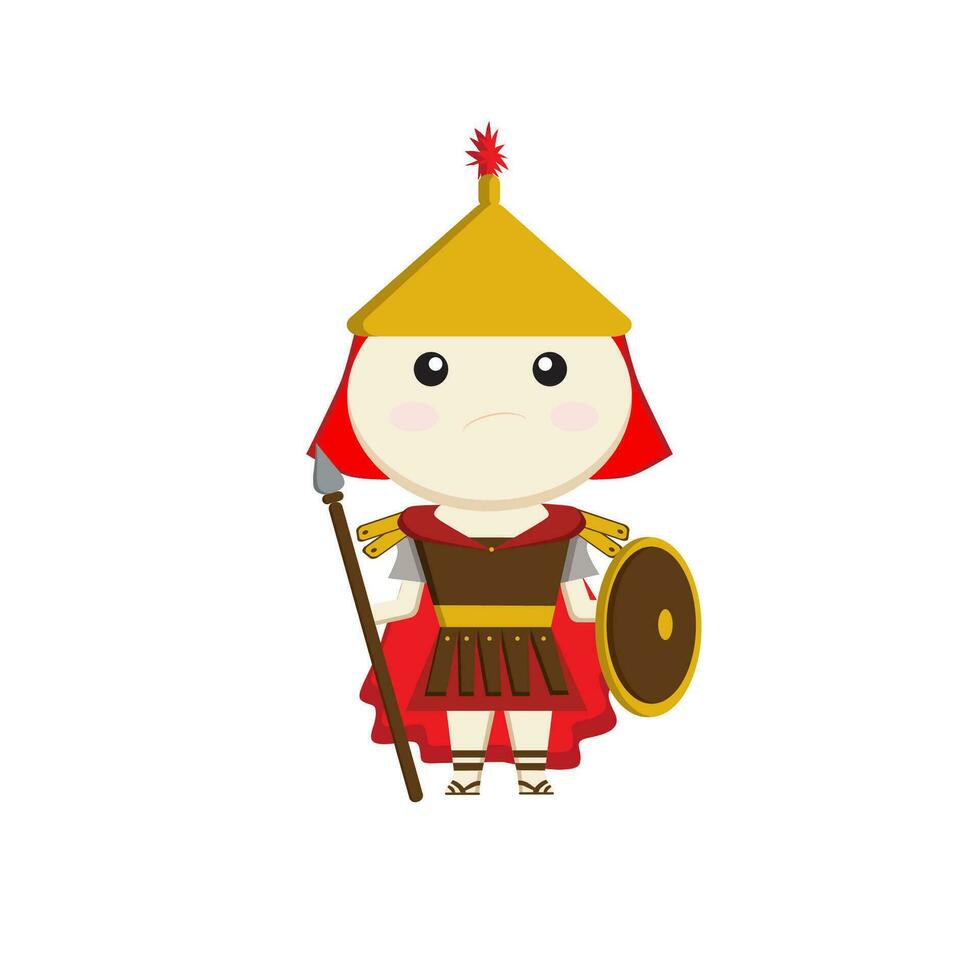 cute roman man chibi vector