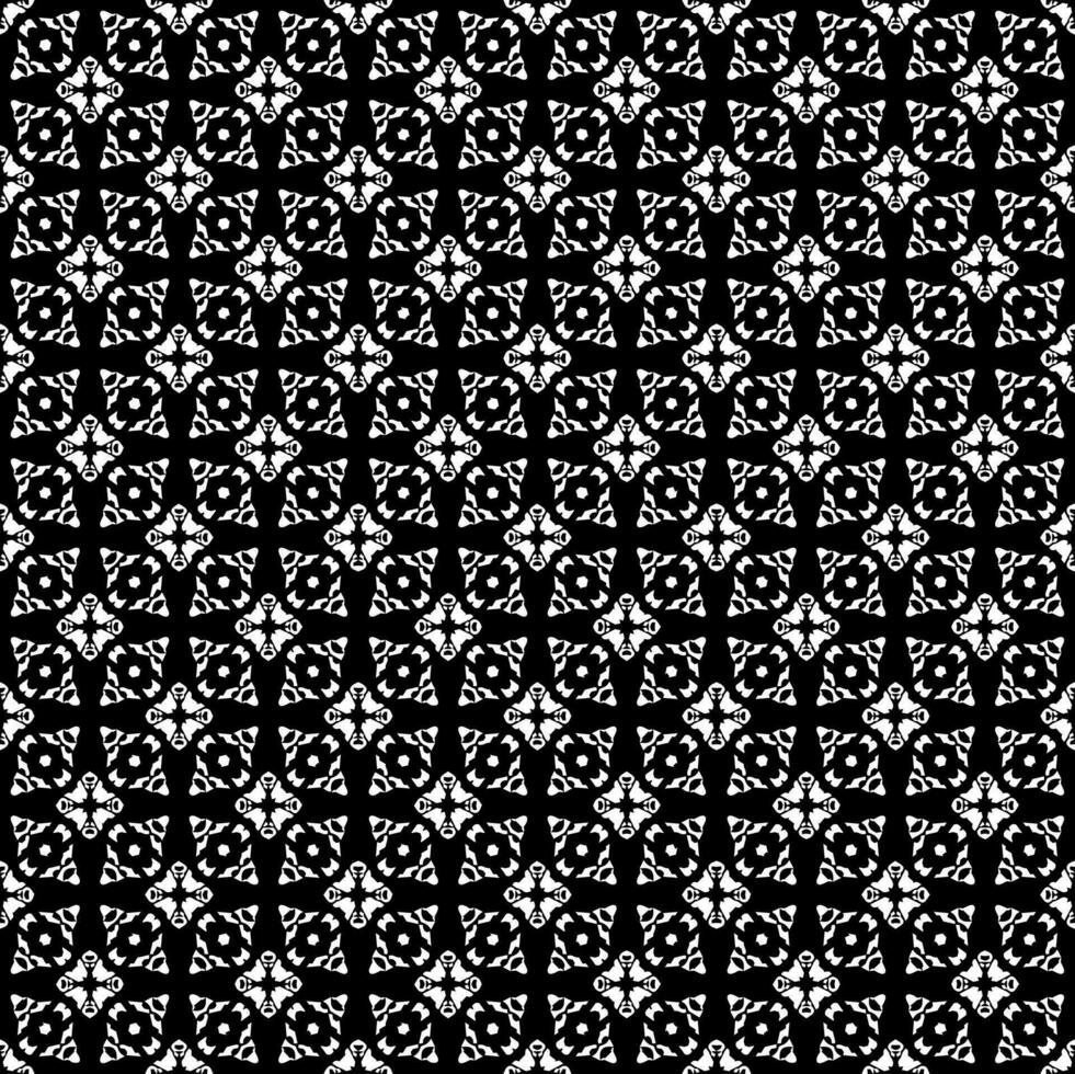 Black and white seamless pattern texture. Greyscale ornamental graphic design. Mosaic ornaments. Pattern template. vector