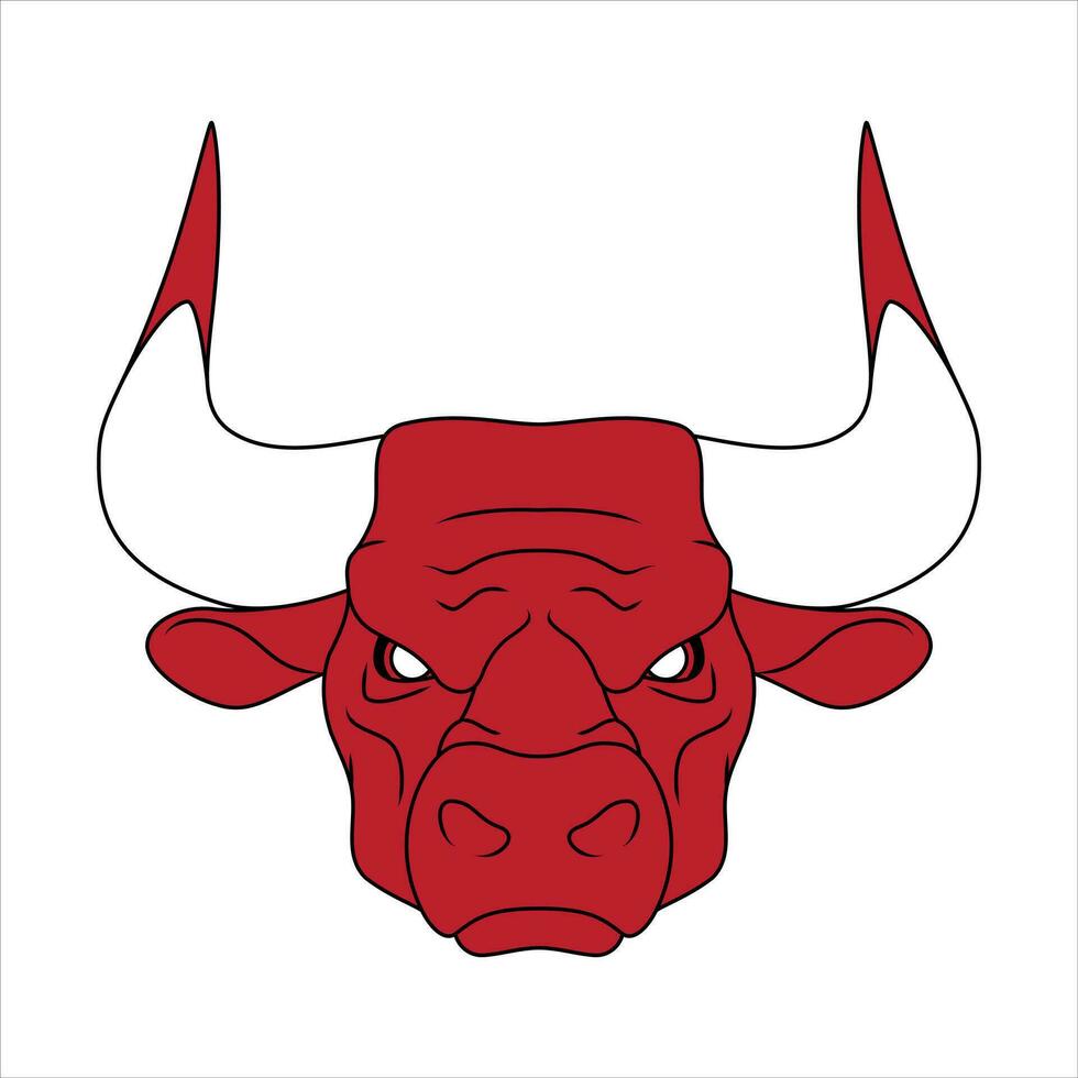 Bull logo. Animal mascot. Sport symbol and emblem. Logotype. Logomark. Graphic design and template. vector