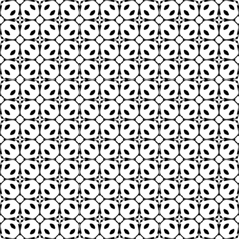 Black and white seamless pattern texture. Greyscale ornamental graphic design. Mosaic ornaments. Pattern template. vector